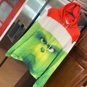 Grinch unisex Hoodie - Red and Green Christmas
